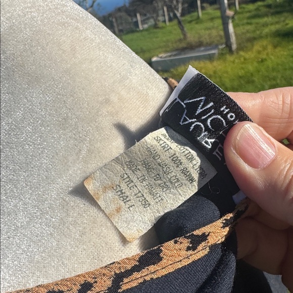 Vintage 90s Lauren Michele black animal print short sleeve pencil Maxi dress - Picture 7 of 8